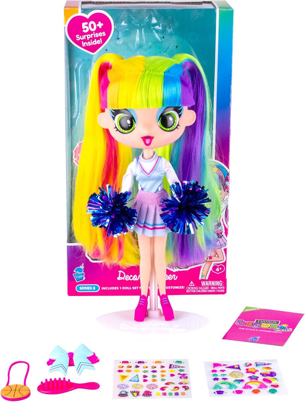 Decora Fashion Girlz Doll Decora Cheerleader 11 Poseable Fashion Doll with Long