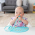 Bumkins Pacifier Clip Feeding Supplies for Baby Girl or Boy, Safe Platinum Silicone Toy Straps for Teether, Blue