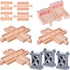 Ioffersuper 12 pcs Wooden Train Track Set, Male-Male Female-Female Bump Tracks, Bridge Pier