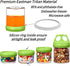 SELEWARE Portable Stackable Food Storage Containers, 4 Piece Jars 31oz, Twist Lock System, Airtight Leak-proof Green