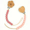 Canjolie Wood Paci Clips 2 Pack for Baby Girl, Premium Flexible Bead Design,