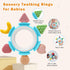 3-6-12 Baby Teething Ring Toy for Months, Silicone Infant Teether for Sore Gum Relief, Soothing Sensory Chew Toy, Ideal
