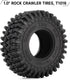 INJORA 1.0 Tires - 57 * 22mm S5 Super Soft Sticky Crawler Tires for TRX4M Axial AX24 SCX24 FCX24 Enduro24 Upgrade,T1016