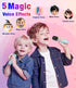 Pxzvd 2 Mini Karaoke Machine, Portable Bluetooth Speaker with Wireless Microphones for Kids & Adults, Karaoke