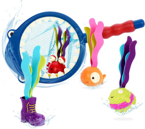 B. toys Shark Scoop Diving Pool Playset with Finley & 4 Snacks