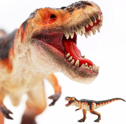 Gemini & Genius Dinosaur Toys Tyrannosaurus Rex Action Figure with Movable Jaw - 11.5 Inches Length - Gifts, Stocking Stuffer, Birthday Cake Topper for Kids (T-Rex)