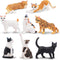 Toymany 8PCS Realistic Cat Figurines - Educational Cat Figures Toy Set, Kitten Easter Eggs, Cake Topper Gift
