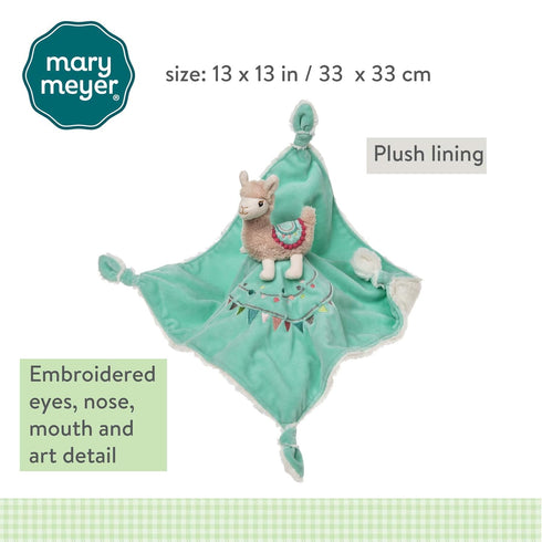 Mary Meyer Baby Lily Llama Character Blanket, 13"x13"