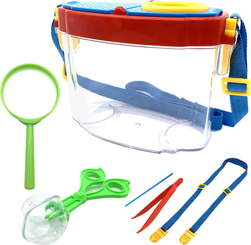 Bug Catcher Kit, Outdoor Nature Explorer Kit with Tweezers, Magnifying Glass, Science Educational Bug Observation