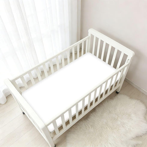 Snow Baby Sheet for Boys and Girls, Fitted Crib Mattress Cover for Standard Crib and Toddler Mattress, Soft Crib Sheets