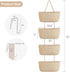 4-Tier Dahey Over The Door Hanging Basket Woven Boho Wall Mounted Storage Organizer with Hooks for Bedroom Nursery