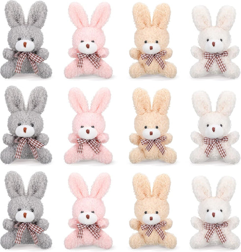 12 Pcs Mini Plush Stuffed Animal Bulk, 4 Inch, Back to School Halloween, DIY Kids Birthday Gift Goodie Bag Filler
