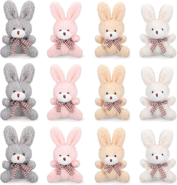 12 Pcs Mini Plush Stuffed Animal Bulk, 4 Inch, Back to School Halloween, DIY Kids Birthday Gift Goodie Bag Filler