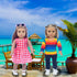 ebuddy 8 Sets Doll Clothes and Accessories with Shoes, Backpack, Glasses, Camera for 18 Inch Girl Doll (Doll not