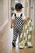 28"x40" L+L USA Checkered Baby Blanket - DreamSoft Knit Throw for Crib, Stroller or Car Seat - Soft Blanket/Newborn