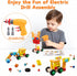 59Pcs Set 2 3 4 5 6 Kids Tool Toy for Boys - Montessori STEM Wooden Play Tool Box Kit with Electric Drill with Types