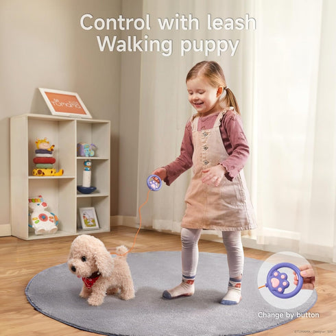 3-6 TUMAMA Remote Control Electronic Plush Puppy Dog Toy, Fun Interactive Toys,Walks,Barks,Shake Tail,Dress Up