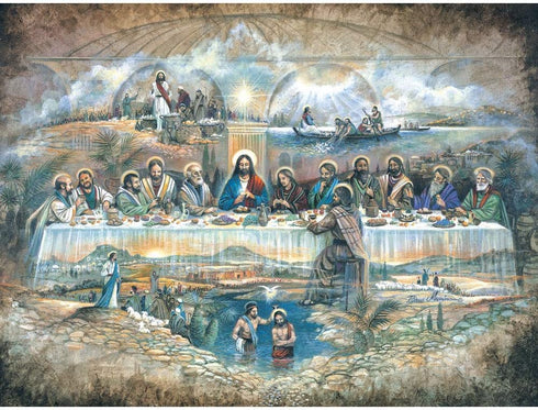 Bits and Pieces 300 Piece Jigsaw Puzzle for Adults - Last Supper Religious Jigsaws by Artist Ruane Manning