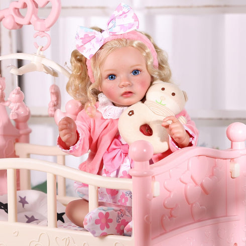 5-Piece Set 17-22 Inch 3+ BABESIDE Reborn Baby Doll Clothes Fits Dolls with Floral Dress, Headband, Coat, Baby Doll