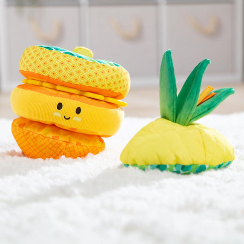 Melissa & Doug Multi-Sensory Pineapple Soft Stacker Infant Toy, Stacking Toys for Babies