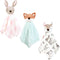 Hudson Baby Unisex Baby Animal Face Security Blanket, Enchanted Forest 3-Pack, One