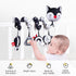 Koty Car Seat Toys, Infant Baby Spiral Plush Activity Hanging Toy for Stroller Bar Pram Crib with Music Box BB Squeaker & Rattles(Black Fox)