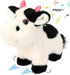 Cuteoy Walking Black Cow Stuffed Animal Speaking Moo Plush Cattle Electric Interactive Animated Plushies Toy for Girls