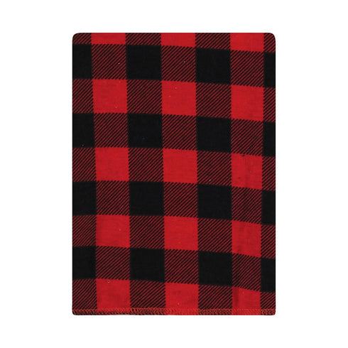 Hudson Baby Unisex Cotton Flannel Burp Cloths Bundle - One Size, Buffalo Plaid Bear Design
