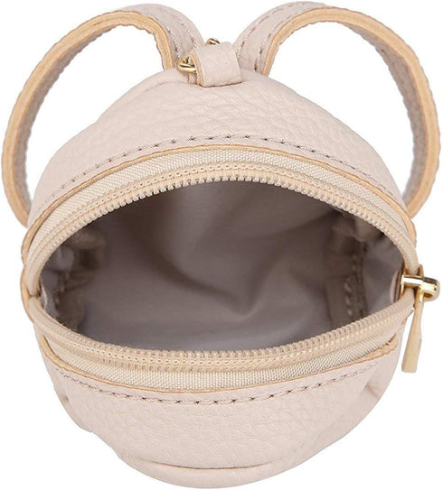 purifyou Premium Leather Pacifier and Nipple Shield Cases - Set of 2 Black & Beige for Diaper Bag & Stroller