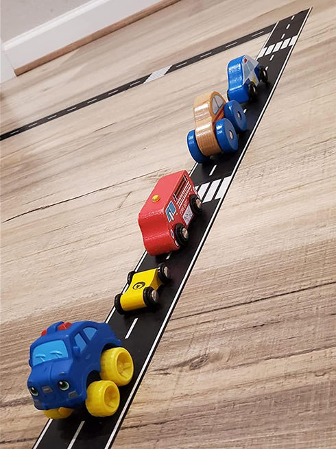 Black Road Track Tape for Kids, Toy Car Road Tape Track, 33" x 4" Each Roll (1 Roll)