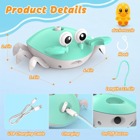 TENGIZUOHZ 5400mAh 3 2 Settings 8 IP67 Water Table Pump, Rechargeable Water Pump for Water Table with Modes Spray Flow