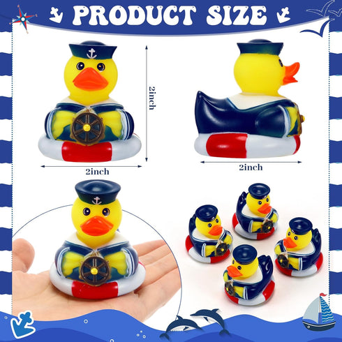 2 Inch Pool(24 Jerify Cruise Ships Rubber Ducks Nautical Sailing Rubber Cruise Ship Ducks Bulk for Party Gift Bath