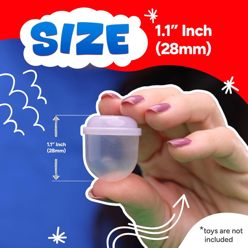 Capsule Vending Machine Translucent Acorn Capsules, Empty 50 pcs 1.1 inch for Gumball Machine Refill
