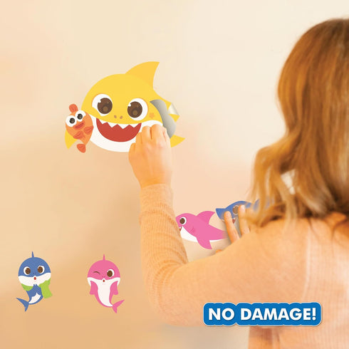 Baby Shark Family Wall Decals by Wall Palz - Set of 8 Peel and Stick Vinyl Wall Stickers