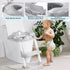 BRINJOY Potty Training Seat with Step Stool Ladder, Potty Toilet Toddler Seat w/Potty Training Chart & Cushion Handle