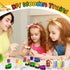 30 Halloscume Pcs Unfinished DIY Wooden Trains Magnetic Unpainted Wooden Train Cars Toys for Railway Paint Project