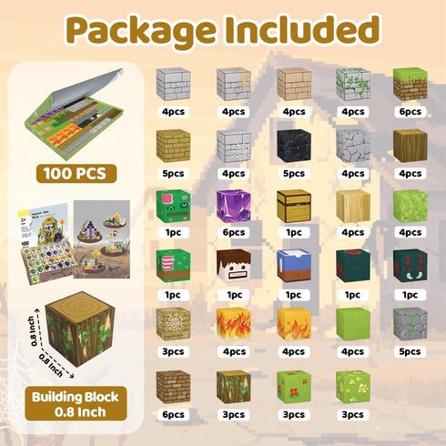 100PCS 3+, Magnetic Blocks, Magnetic Building Blocks, Stacking Magnets for Kids, Sensory Toy for STEM Constructions
