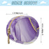 Purple Texture Round Pacifier Storage Case with Zipper, Portable Pacifier Case for Travel, Diaper Bag & Purse, Pacifier