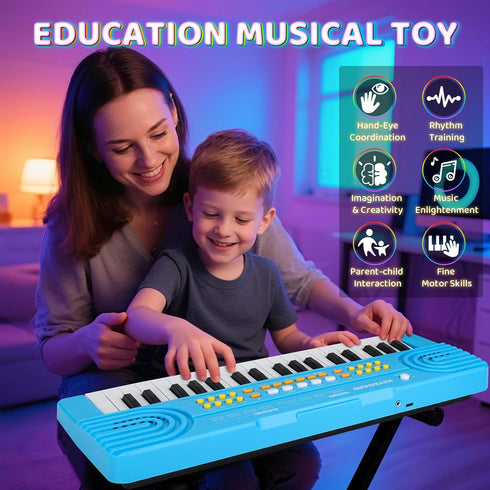 Drmukie 37 3 4 5 6 7 Upgraded Key Keyboard Piano Kids Toy for Toddlers Electric Pianos with Microphone Music Toys