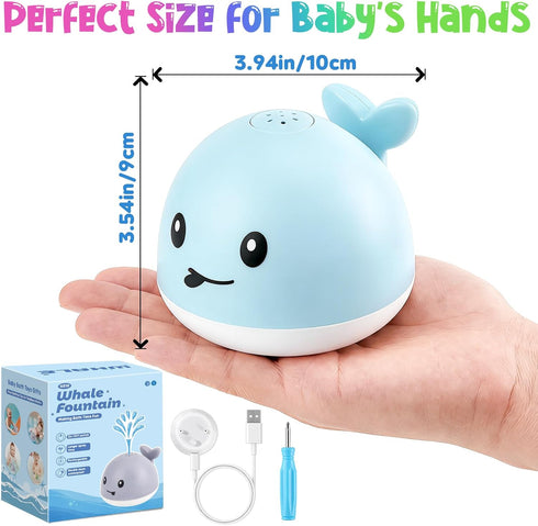 1-3, 6-12 1 Gigilli Baby Bath Toys, Light Up Whale Sprinkler Bath Toys for Kids Ages Pool Water Table Bathtub Fountain