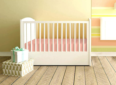 Epic Cotton 100% 9 Inch Fitted Crib Sheet, Solid Color, Egyptian Cotton Crib Sheet for Standard Crib and Toddler