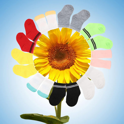 5 18 Inch 9 Miunana Pairs Doll Socks for Girl Doll - Includes Striped, Two-Tone, and Solid Color Socks in Colors