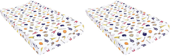 Hudson Baby Unisex Baby Changing Pad Cover, Sports Fan, One Size (Pack