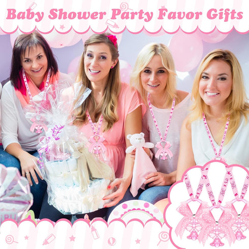 Tondiamo 60 Pcs Baby Shower Pacifier Necklace for Chupones para Baby Shower Game Party Favor Acrylic Angel Pacifier