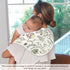 Moudou 4 Pack, Mushroom Muslin Baby Burp Cloths Super Absorbent Soft Cotton Burping Rags Feeding Bibs for Newborn Boys