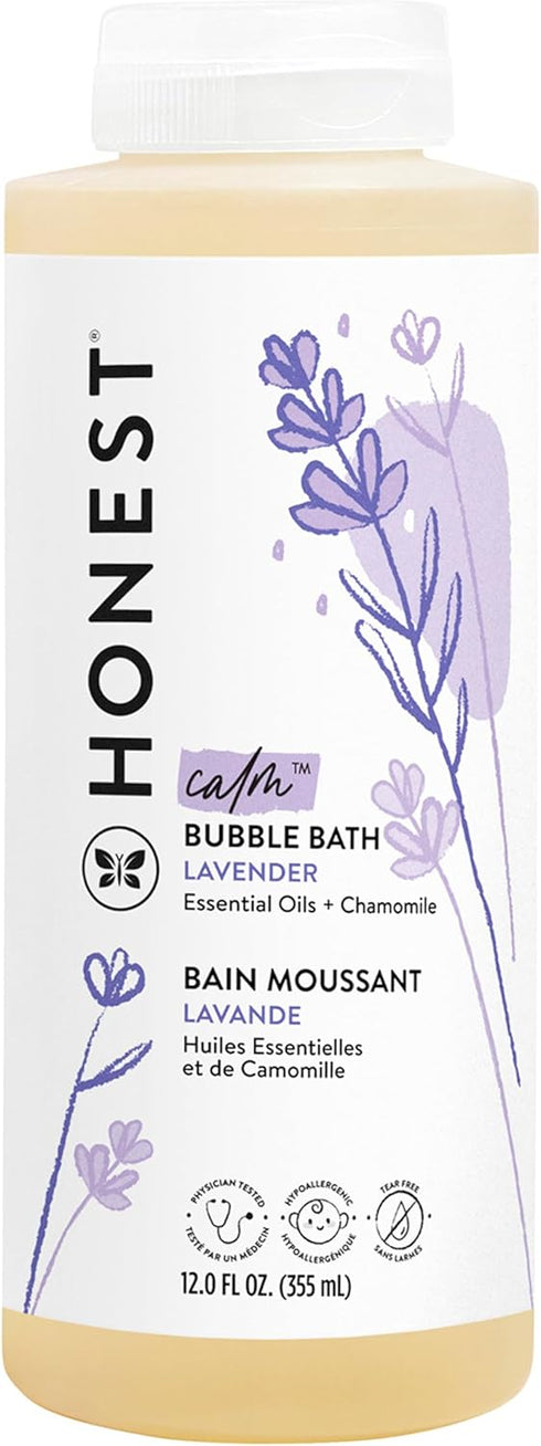 The Honest Company Foaming Bubble Bath, Gentle for Baby, Lavender Calm, 12 fl oz