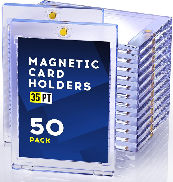 Basthalan 50ct Magnetic Card Holder, 35pt One Touch Card Holder, U-V Protectors Hard