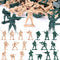 Shindel 100PCS Army Men Toy Soldiers, Plastic Playset with Green Yellow Soldier Figures for Boys