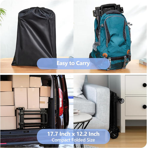 KEDSUM Car Seat Travel Cart, Compact and Lightweight Dolly Cart for Airport, Solid Construction Portable Car Seat