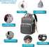 Sweet BB Backpack Baby Diaper with Changing Pad, Waterproof, USB Port, Large Capacity (Gray)